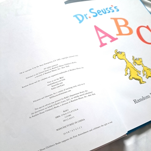 Dr. Suess ABC Hard Cover Collectors Edition Khols - Picture 8 of 10